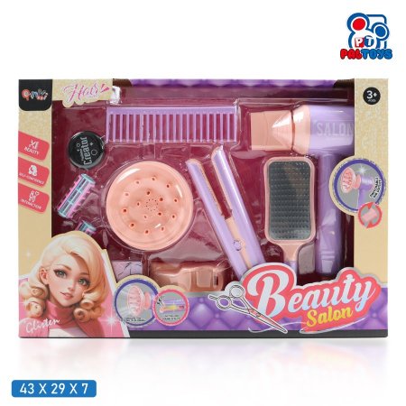 مجموعة صالون تجميل للأطفال (أدوات تصفيف الشعر)